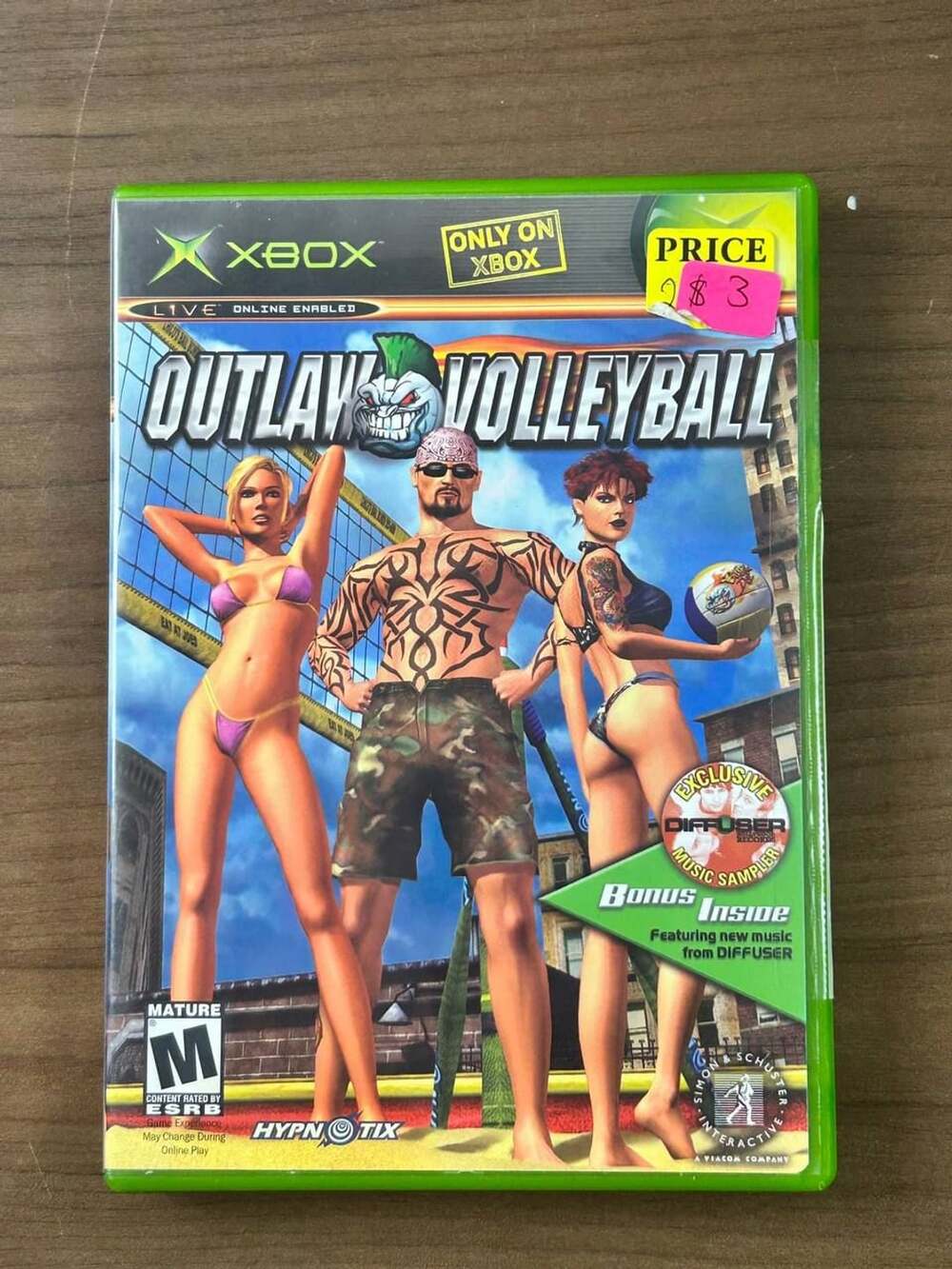 Outlaw Volleyball Microsoft Original Xbox 2003 NTSC Game Disc Case & Manual